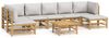 vidaXL 8-tlg. Garten-Lounge-Set mit Kissen Hellgrau Bambus 3155110 Bild 2
