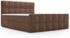 GRAINGOLD Alicante Doppelbett 200x200, Boxspringbett mit gepolstertes Kopfteil, zwei Bettkästen, Velour-Stoff, Braun Bild 2