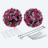 Kunstblume künstlicher Blütenball für das Beet, im Blumentopf oder zum Aufhängen Astern, Rosen, Online-Fuchs, variable Kunstpflanzen Bild 2