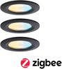 Paulmann 92446 LED Einbauleuchte Nova Coin 3er-Set Zigbee Tunable White Schwarz matt IP44 Bild 1