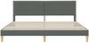 vidaXL Bettrahmen mit Kopfteil Dunkelgrau 200 x 200 cm Stoff 42027607 Bild 4