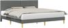 vidaXL Bettrahmen mit Kopfteil Dunkelgrau 200 x 200 cm Stoff 42027607 Bild 2