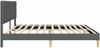 vidaXL Bettrahmen mit Kopfteil Dunkelgrau 200 x 200 cm Stoff 42027607 Bild 5