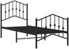 vidaXL Bettgestell mit Kopf- und Fußteil Metall Schwarz 75x190 cm 373797 Bild 4