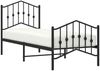 vidaXL Bettgestell mit Kopf- und Fußteil Metall Schwarz 75x190 cm 373797 Bild 3