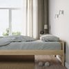 Home Collective Holzbett mit Lattenrost Modern Bett Kiefer Bettgestell Massivholzbett Klassisch (90x200, 120x200, 140x200, 160x200 cm), Doppelbett, Skandi Boho Landhaus Kopfteil flach 140x200 cm natur Bild 2