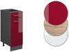 Küchenunterschrank R-Line Rot Hochglanz 30 cm , AP Anthrazit Vicco Bild 5