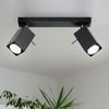 Deckenleuchte, Stahl, schwarz, Spots verstellbar, L 30 cm Bild 3