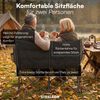 STEELSØN 'Hoggar' Campingbank für 2 Personen, schwarz, XXL Klappstuhl, bis 320 kg, gepolsterte Campingbank mit 2 Seitentaschen Bild 3