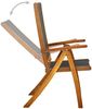 vidaXL Gartenstühle 2 Stk. Klappbar Massivholz Akazie und Textilene 41747 Bild 5