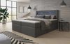 Boxspringbett Rinori mit LED, USB und Stauraum 200x200 Grau H4 (100kg+) Bild 2