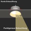 ZMH 5er Set LED Einbaustrahler 230V Einbauspots - 5W Decken Einbauleuchten - IP44 Bad LED Spots - 4000K Neutralweiß Feuchtraumlampe - Ø81mm Einbautiefe 45mm Beleuchtung für Badzimmer Küche Bild 4