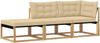 vidaXL Sectional Sofa Einheiten mit Kissen Weiß 241,5 x 83 x 73 cm 901660 Bild 2