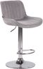 2er Set Barhocker Lentini, drehbar, Grau, Chrom, Samt Bild 4