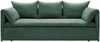 Vente-unique - TEODORA Sofa SamtStoff Grün - B 105 cm x H 89 cm x L 218 cm Bild 3