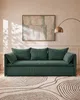 Vente-unique - TEODORA Sofa SamtStoff Grün - B 105 cm x H 89 cm x L 218 cm Bild 2