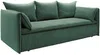 Vente-unique - TEODORA Sofa SamtStoff Grün - B 105 cm x H 89 cm x L 218 cm Bild 4