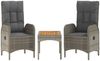 vidaXL 5-tlg. Garten-Essgruppe mit Kissen Grau Poly Rattan 3185087 Bild 4