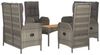 vidaXL 5-tlg. Garten-Essgruppe mit Kissen Grau Poly Rattan 3185087 Bild 3