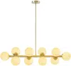 Vente-unique - SOFIA Hängelampe Kronleuchter und Deckenlampe Metall Gold - B 23 cm x H 88 cm x L 94 cm Bild 3