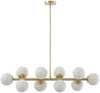 Vente-unique - SOFIA Hängelampe Kronleuchter und Deckenlampe Metall Gold - B 23 cm x H 88 cm x L 94 cm Bild 2