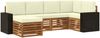 vidaXL Ecksofa Set mit Kissen 6 pcs Natur und Creme 3384571 Bild 2