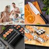 SURFOU Sushiteller Sushi Maker Set 20 Stück Sushi Kit mit matte Bazooka, mit Messer Essstäbchen Avocadoschneiderr Geschmacksgericht Bild 4