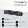 bümö elektrisch höhenverstellbarer Schreibtisch 180x80 cm mit Memory-Steuerung - Design Schreibtisch höhenverstellbar elektrisch, elektrischer Schreibtisch weiß, Gestell graphit/alu, XBHM19-W-GC Bild 2