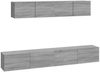 4-tlg. TV-Schrank-Set Grau Sonoma Holzwerkstoff [3114532] Bild 2