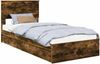 vidaXL Aufbewahrungsbett Geräucherte Eiche 90 x 190 cm Holzwerkstoff 3410844 Bild 2