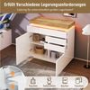 Sweiko Kommode Hochglanz Sideboard Aufbewahrungsschrank (mit 2 Türen und 3 Schubladen, LED Beleuchtung, App -Steuerung 115 x 110 x 39 cm) Bild 4