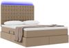 vidaXL Bett mit Stauraum und LED Cappuccino 140 x 200 cm Kunstleder 3372308 Bild 3