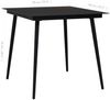vidaXL Garten-Esstisch Schwarz 80x80x74 cm Stahl und Glas 312157 Bild 4