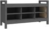 vidaXL Flurbank Grau 110x40x60 cm Massivholz Kiefer 821791 Bild 2
