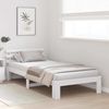 vidaXL Bettrahmen mit Kopfteil Weiß 90 x 200 cm Massives Kiefernholz 872627 Bild 3