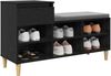 vidaXL Schuhschrank mit Speicher Schwarz Eichen-Optik 102 x 36 x 60 cm 881035 Bild 3