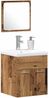 vidaXL Badezimmermöbel-Set Wandmontiert 3 pcs Altholz Holzwerkstoff 3332541 Bild 3