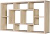 Wandregal PAOLA sonoma 85 x 47,5 x 16 cm MDF-Holz Hängeregal modern, Design Wandboard freischwebend, Holzregal offen zum Hängen Bild 5
