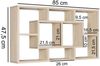 Wandregal PAOLA sonoma 85 x 47,5 x 16 cm MDF-Holz Hängeregal modern, Design Wandboard freischwebend, Holzregal offen zum Hängen Bild 3