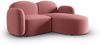 Micadoni Ecksofa Blair 3-Sitzer Rechts Samtstoff Lachs Bild 2