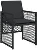 vidaXL 17-tlg. Garten-Essgruppe mit Kissen Schwarz Poly Rattan 3210823 Bild 4
