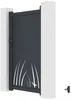 Vente-unique - BRAMENO Side gate Metall Grau - B 4,6 cm x H 176 cm x L 103 cm Bild 3