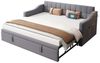 OKWISH Bett Polsterbett Ausziehbares Schlafsofa (Tagesbett Daybett 90/180 cm mit USB-Anschluss, Stauraum & Samtbezug, Platzsparendes Ausziehbett, für Wohnzimmer & Gästezimmer 90/180*190cm), ohne Matratze Bild 5