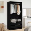vidaXL Kleiderschrank mit Regal Schwarz Eichen-Optik 100 x 50 x 200 cm 3329299 Bild 1