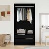 vidaXL Kleiderschrank mit Regal Schwarz Eichen-Optik 100 x 50 x 200 cm 3329299 Bild 4
