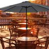 Strandschirm Sonnenschirm Grau Marktschirm Ø3m Beleuchtung Gartenschirm Ampelschirm Sonnenschutz Aufklappbar Kurbelschirm Balkonschirm UV-Schutz Bild 2