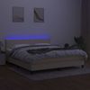 vidaXL Boxspringbett mit Matratze & LED Creme 160x200 cm Stoff 3133330 Bild 4