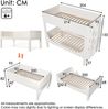 Merax Trennbares Etagenbett 90x200cm mit Flexibel am Kopf-/Fußende montierbarer Leiter, Schlittenform-Design, Aus 1 Bett werden 2 Einzelbetten, Weiß, (Ohne Matratze) Bild 4
