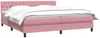 vidaXL Boxspringbett mit Matratze Rosa 180x210 cm Samt 3316514 Bild 3