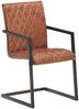 vidaXL Freischwinger 2 Stk. Hellbraun Echtleder [321843] Bild 2